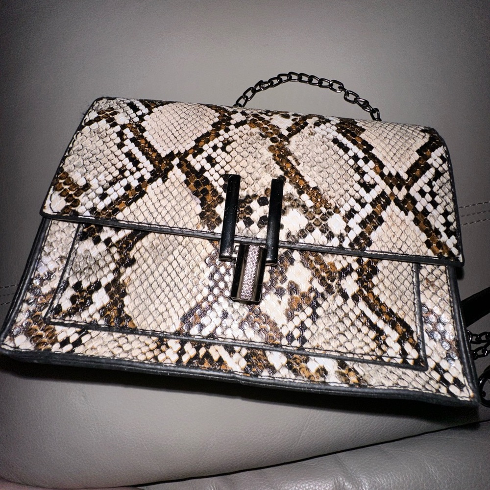 New faux snakeskin mini bag